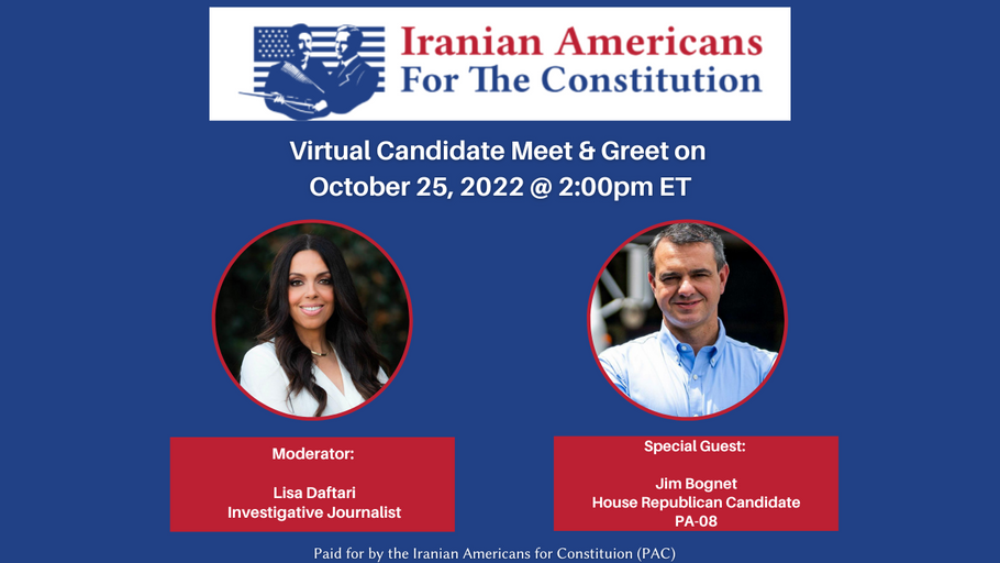 Virtual Candidate Meet & Greet - Lisa Daftari & Jim Bognet on October 25, 2022 @ 2:00pm ET